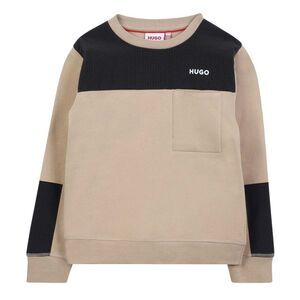 Hugo Childrens/Kids Patch Crew Neck Sweatshirt / Stone